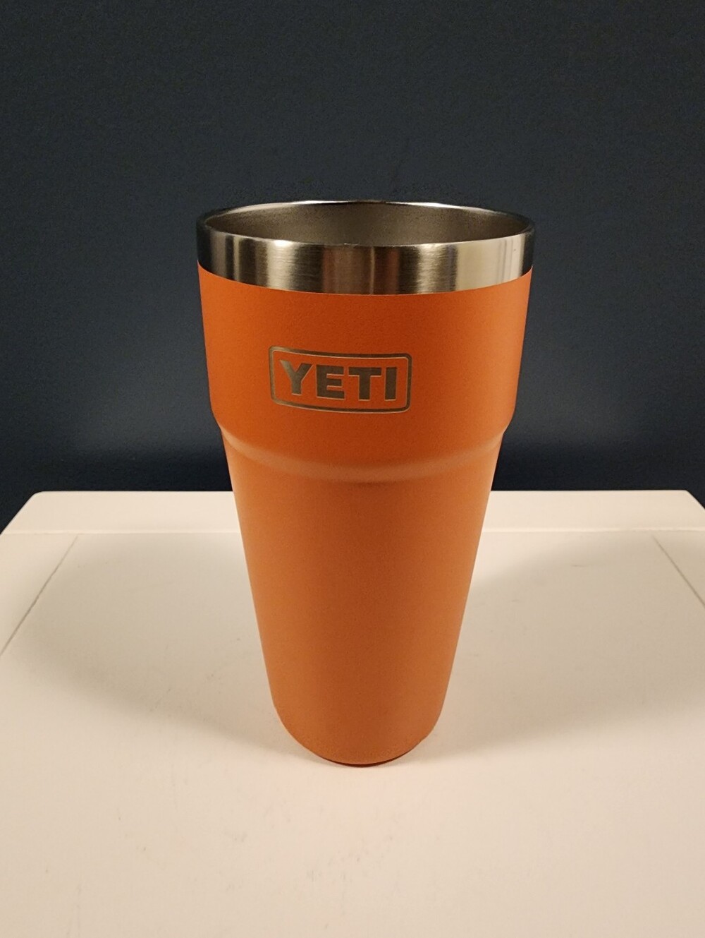 Yeti King Crab Orange Insulated Tumbler with Stainless Trim 26 Oz